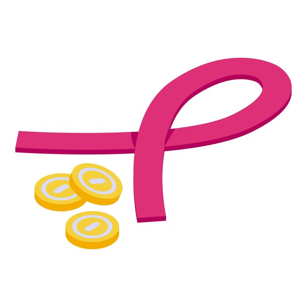 Geneeskunde financiële steun pictogram isometrische vector Geld hulp Bedrijfseconomie