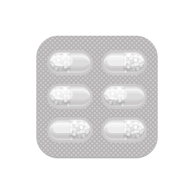 Geneesmiddelen en pillen in verpakking vector wit realistisch enkel pictogram Medische elementen geneesmiddelen verpakkingen flessen
