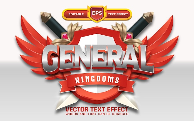 General 3d logo with editable text effect