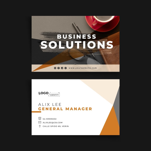 General business double sided business card