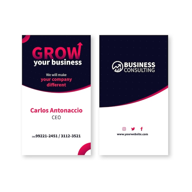 Vector general business double-sided business card