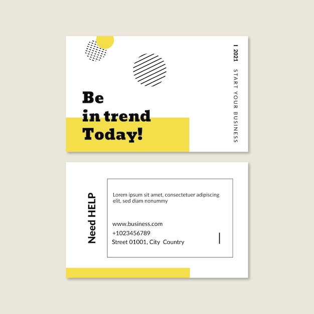 General business double-sided horizontal  business card