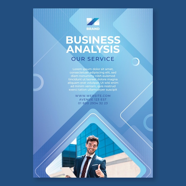 Vector general business flyer vertical