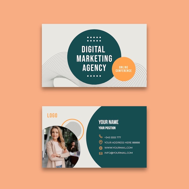 Vector general business horizontal business card