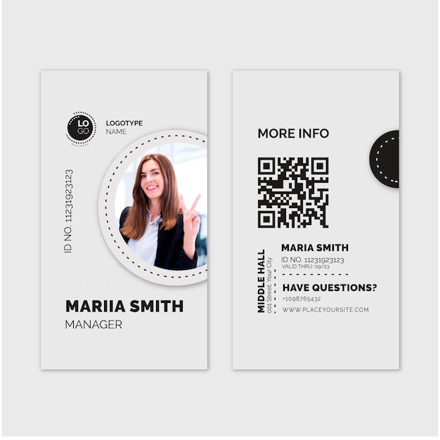 Vector general business id card template