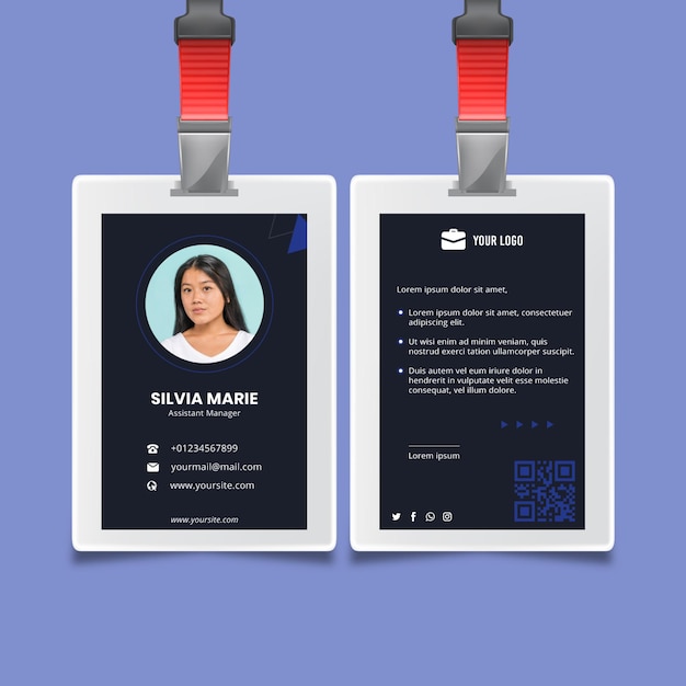 Vector general business id card template