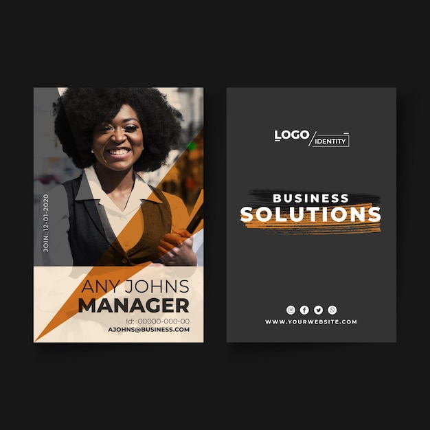 General business id card template