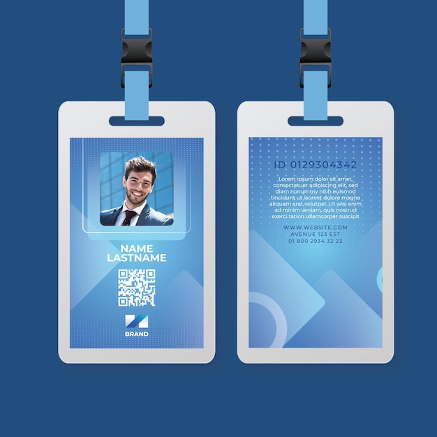 Vector general business id card