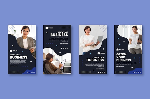 Vector general business instagram stories template