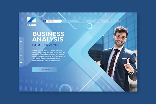Vector general business landing page