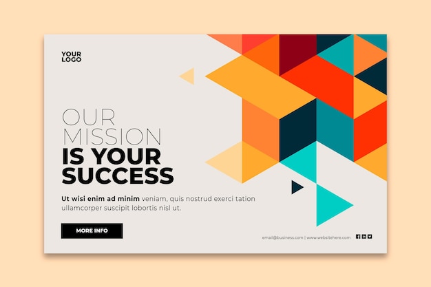 Vector general business landing page