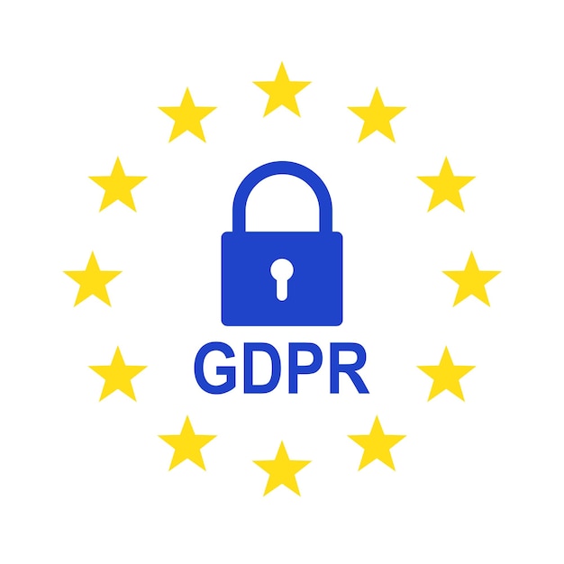 Вектор Общий регламент защиты данных gdpr векторная иллюстрация изолированный символ gdpr