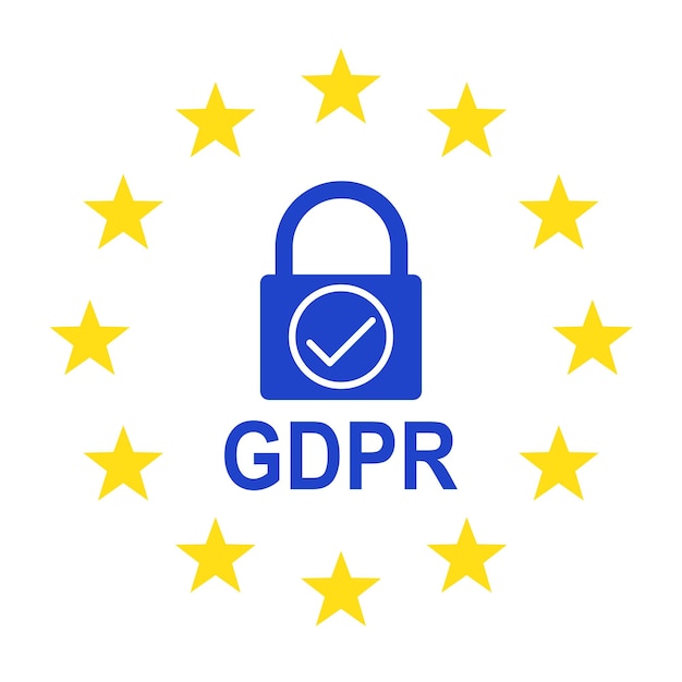 Вектор Общий регламент по защите данных gdpr векторная иллюстрация