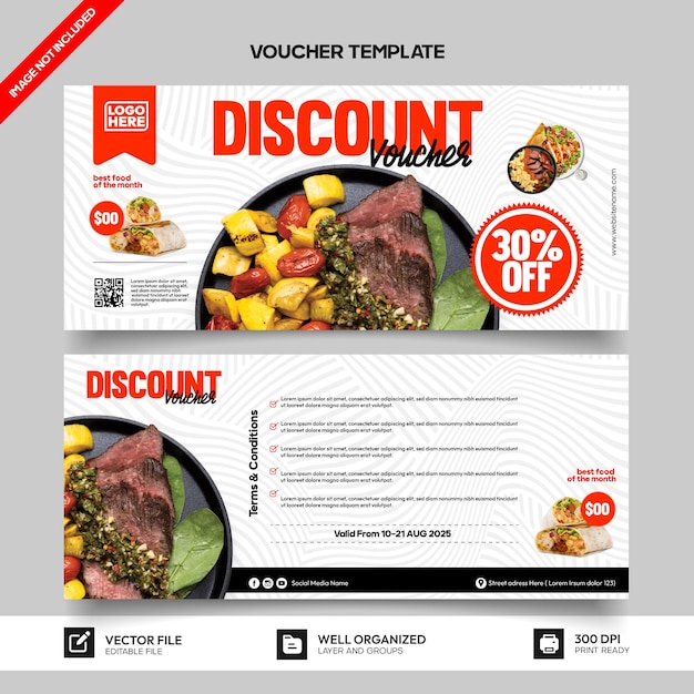 general food discount voucher template