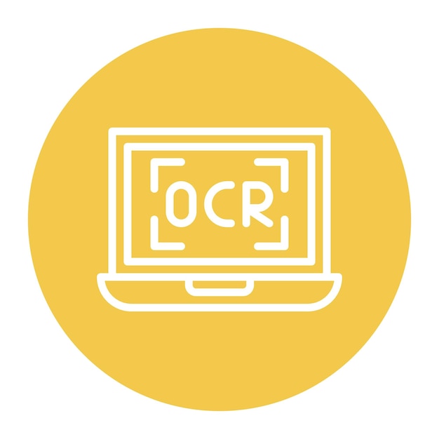 Общее векторное изображение значка Ocr может быть использовано для печати