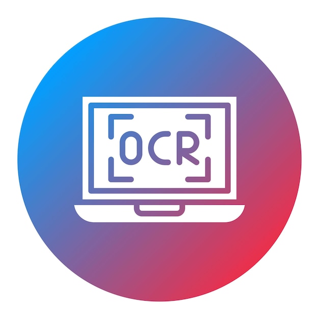 Общее векторное изображение значка Ocr может быть использовано для печати
