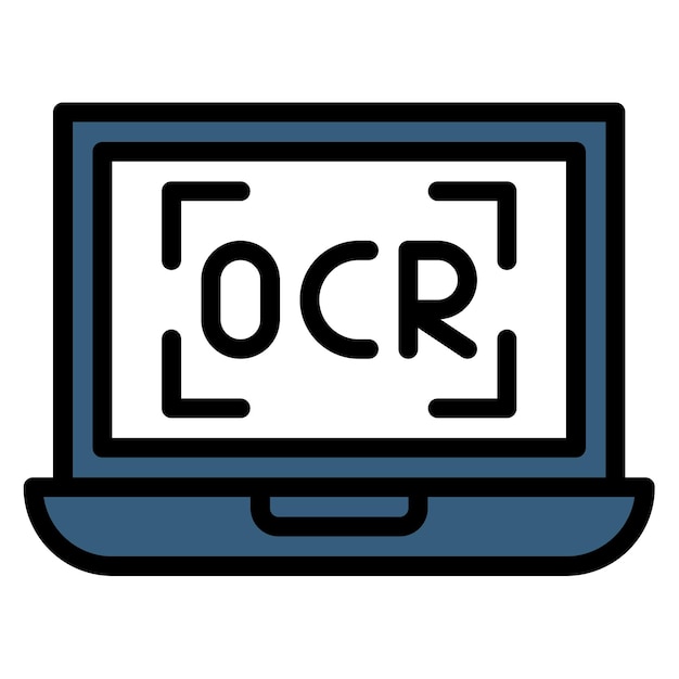 一般的なOcrアイコンベクトル画像 印刷に使用できます