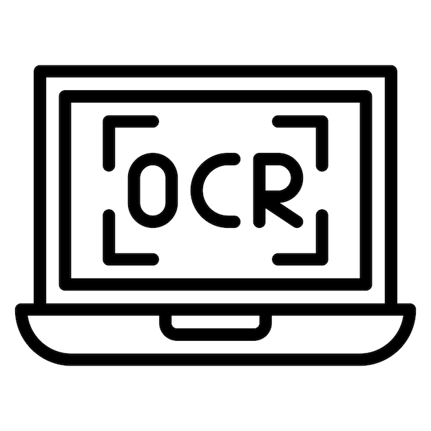 一般的なOcrアイコンベクトル画像 印刷に使用できます