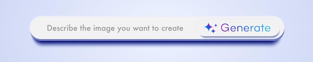 generate ai bar user interface 3d style artificial intelligence button trendy neumorphic for ui ux element app website