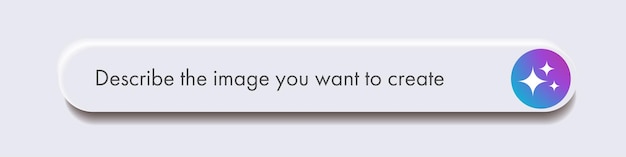 generate ai bar user interface 3d style white color artificial intelligence button trendy neumorphic for ui ux element app website