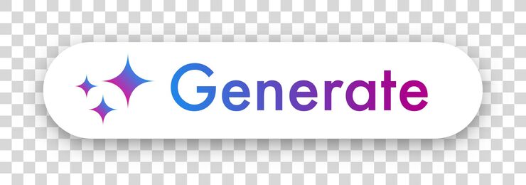 Vector generate ai button user interface isolated on background artificial intelligence button trendy neumorphic style for ui ux element app website vector