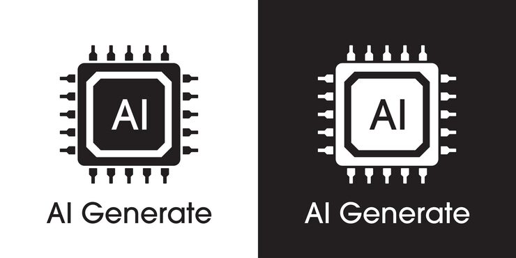 Vector generate icon ai chipset tools for generate from the text processor chip icon computer help assistant large data processing database concept vector illustration for web apps ux and ui