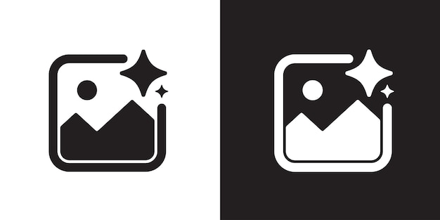 generate image by ai icon artificial intelligence creates image concepts machine learning text to generate image icon element for application and web vector illustration