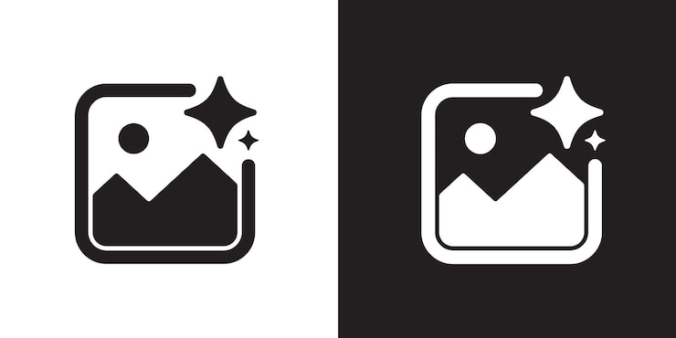Vector generate image by ai icon artificial intelligence creates image concepts machine learning text to generate image icon element for application and web vector illustration
