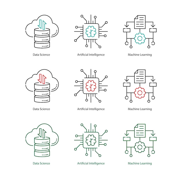 Generatieve AI gebruiksgevallen Vector Icon Design