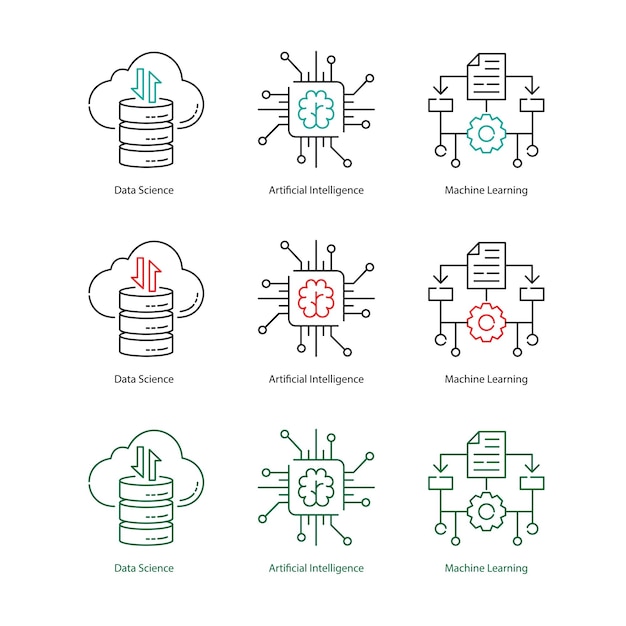 Generatieve AI gebruiksgevallen Vector Icon Design