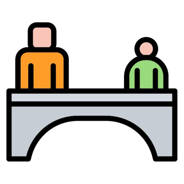 ジェネレーション・ギャップ・ブリッジ (Generation Gap Bridge) のアイコン・ベクトル画像