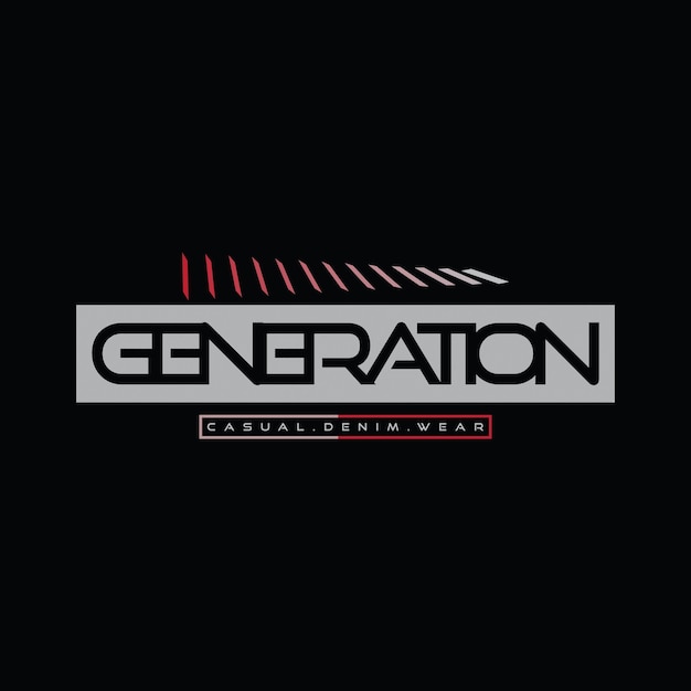 Generation typography t-shirt and apparel design