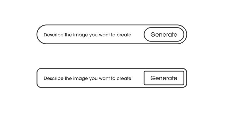 Vector generative ai bar as part of ui ux design and web site enter command text to generate ideas artificial intelligence technology concept vector illustration