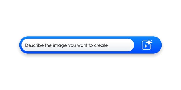 generative ai bar as part of ui ux design and web site enter command text to generate ideas artificial intelligence technology concept vector illustration