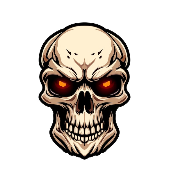 Generative ai danger skull mascot Ai generated character Dark intimidating symbol of death gothic punk culture or daring Fierce emblem of risk embodies danger and adrenaline in its rawest form