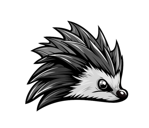 Generative ai hedgehog mascot Ai generated character Isolated adorable animal with prickly charm and friendly demeanor symbolizes resilience with its protective quills for brand club or team