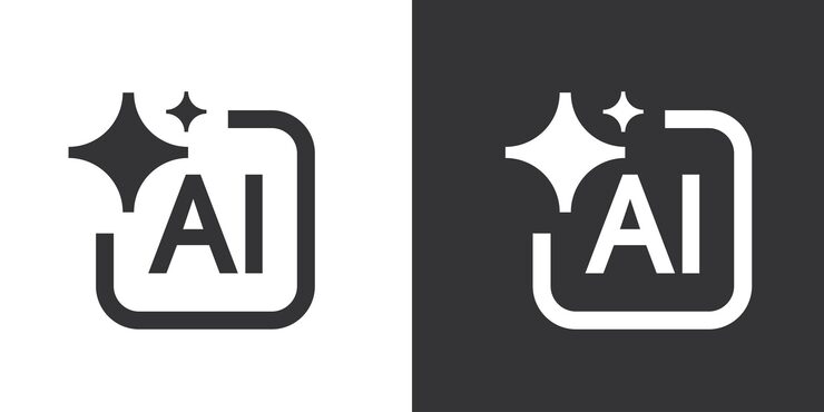 Vector generative ai user interface ai star with square line icon ai enters by command prompt to generate ideas icon element for website mobile app vector illustration