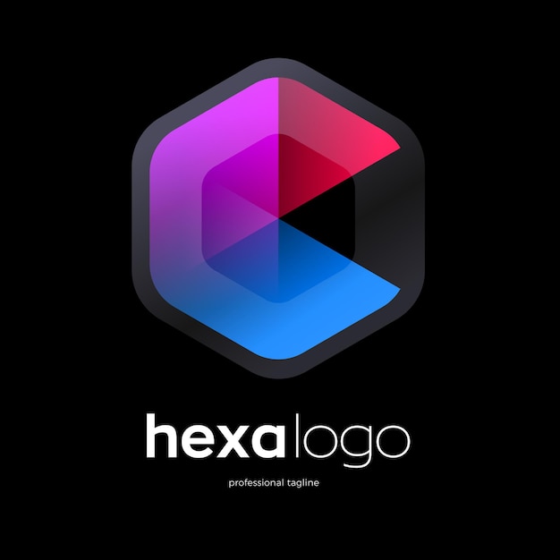 Generic gradient hexagon logo