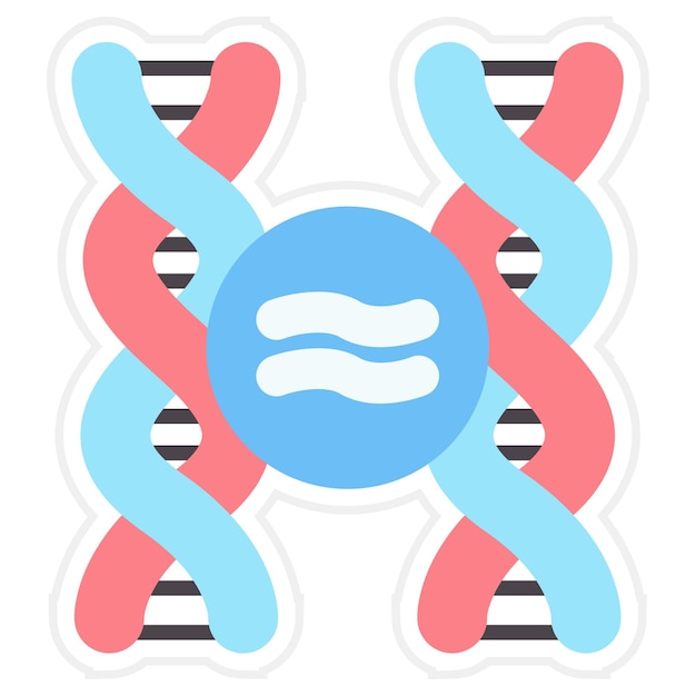 Vector genetic comparation icon vector image can be used for bioengineering