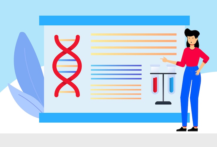 Vector genetic data concept illustration stylish and beautiful