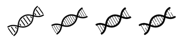 Vector genetic dna icon spiral biomedical test