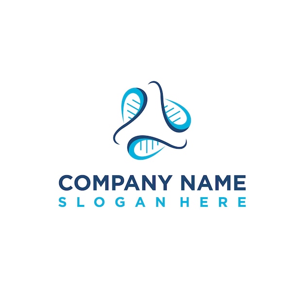 Genetic logo simple modern vector