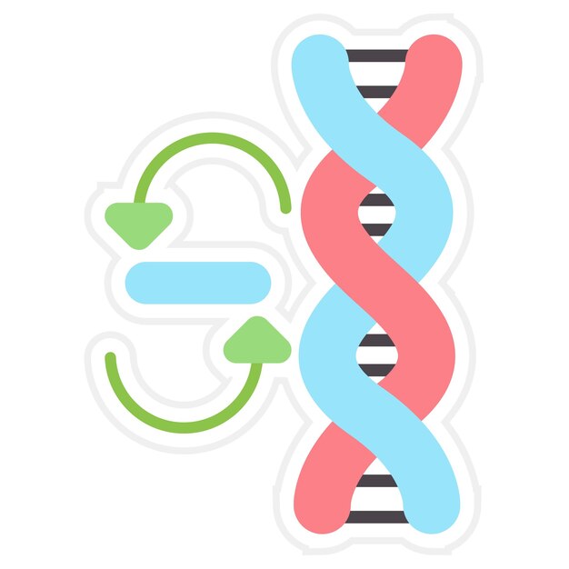 Vettore immagine vettoriale dell'icona di modifica genetica può essere utilizzata per la bioingegneria