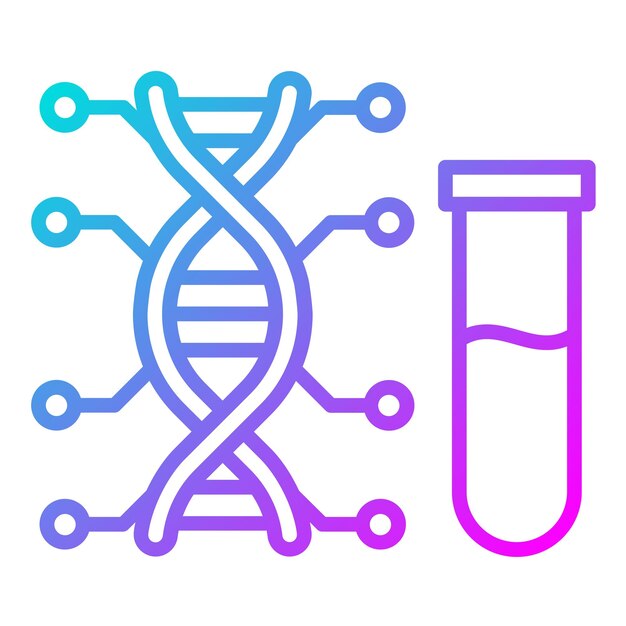 Vettore l'icona del vettore di test genetico può essere utilizzata per l'icona della chemioterapia