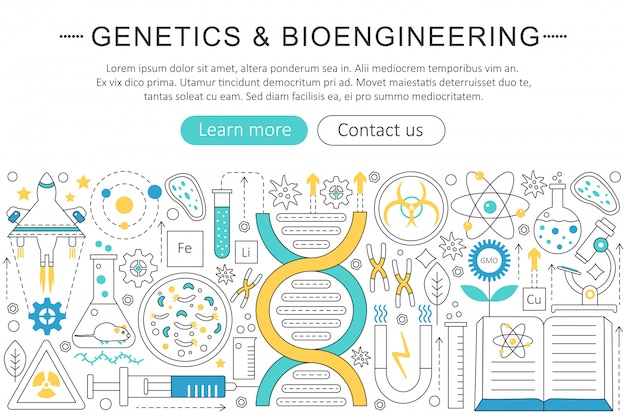 Vector genetics and bioengineering concept