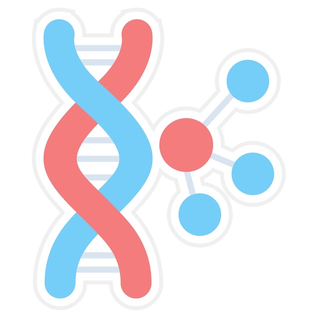 Genetics Flat Illustration