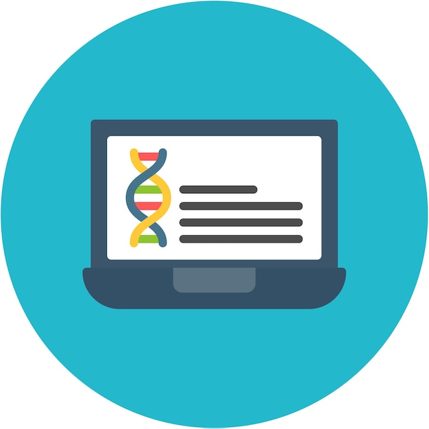 Genetische gegevens icoon vector afbeelding Kan worden gebruikt voor naleving en regulering