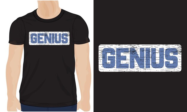 Geniale typografie citaten t-shirt print ontwerp