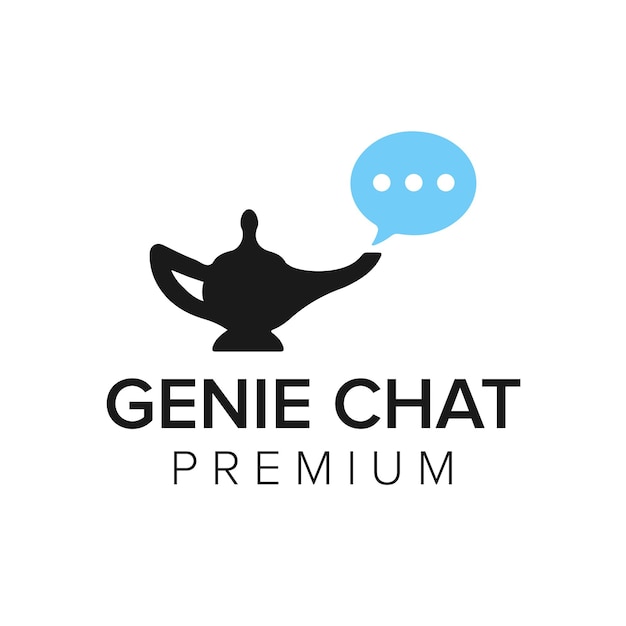 Genie chat logo icon vector template