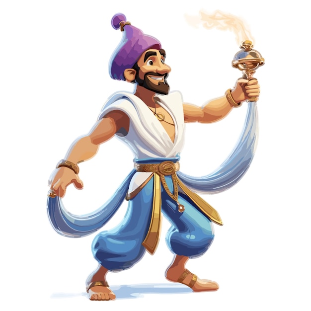 Genie vector on white background